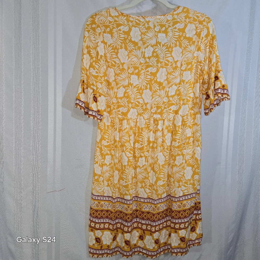 FEMALE SUMMER MINI CASUAL DRESS BOHEMIAN  V-NECK WITH TASSEL SIZE SEE PICTURES